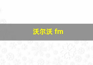 沃尔沃 fm